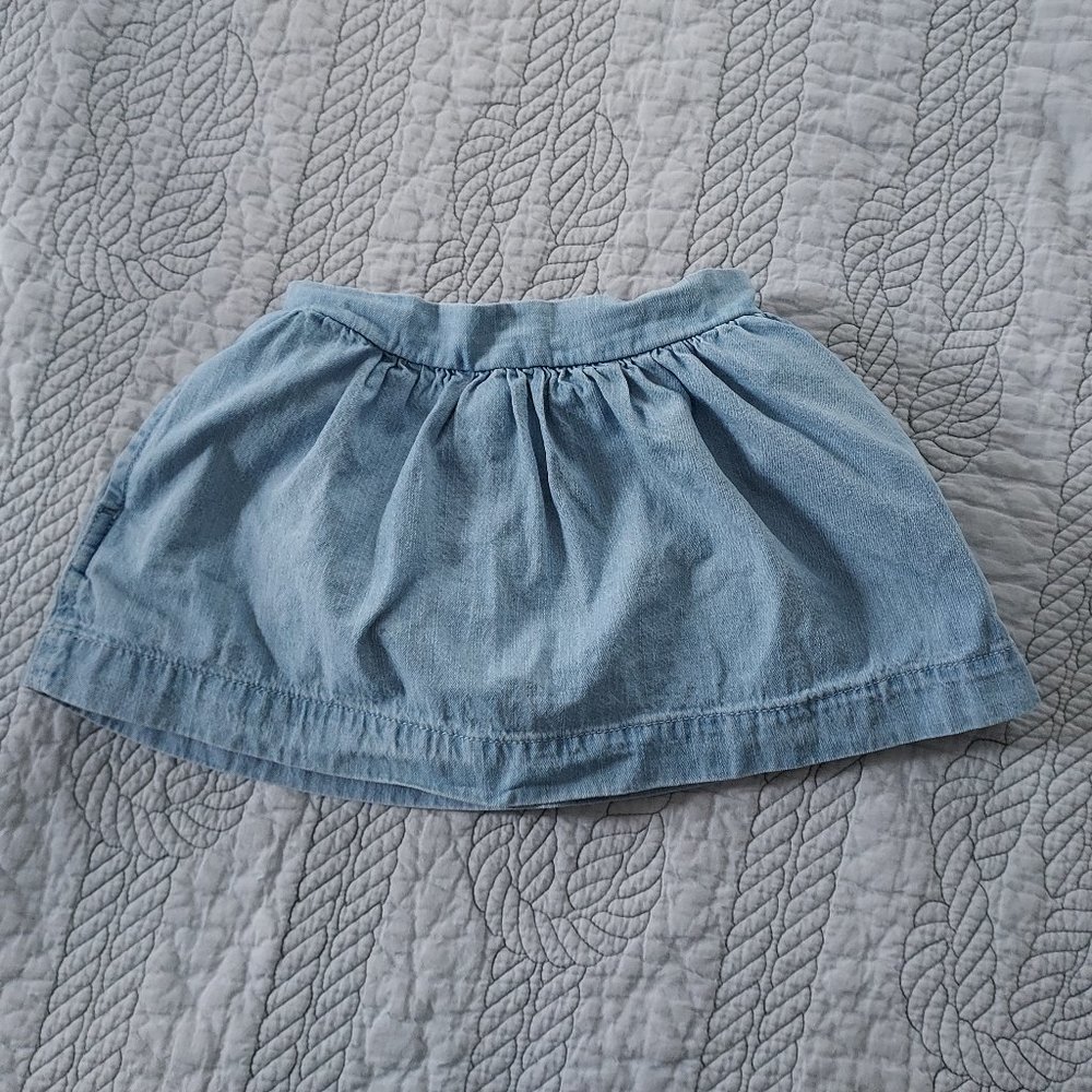 Girls Denim Skort by Cat & Jack, Size 4 - Picture 2 of 5